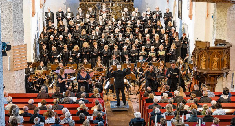 Der Uckermärkische Konzertchor – hier gemeinsam mit dem Berliner Oratorienchor– wird auch bei„Stabat Mater“ zu hören sein. (Foto: Franz Roge)